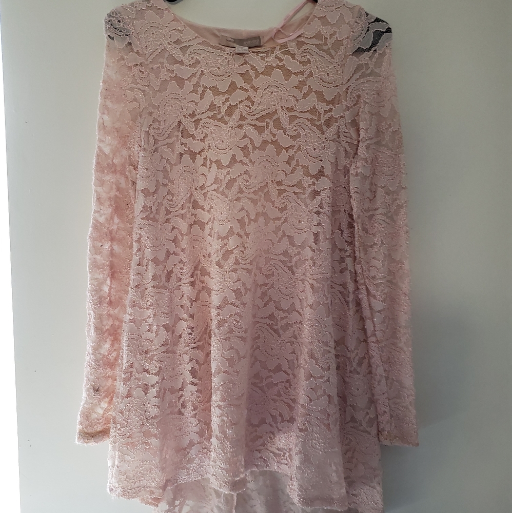 Pink lace dress